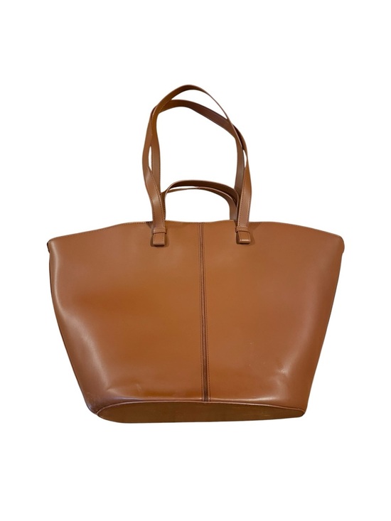 Handbags - Classic Brown Leather Tote with Double Carry Straps